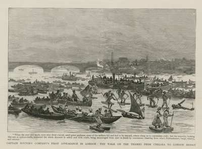 Première apparition de la compagnie du capitaine Boyton à Londres - English School