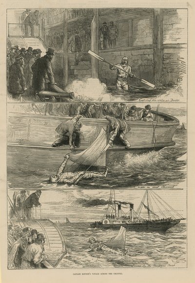 Le voyage du capitaine Boyton à travers la Manche - English School
