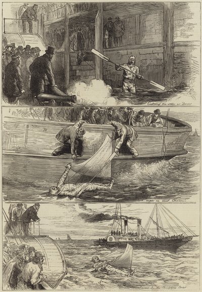 Voyage du capitaine Boyton à travers la Manche - English School