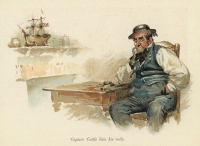 Le capitaine Cuttle se ronge les ongles - English School
