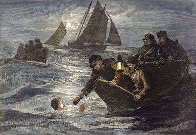 La tentative du capitaine Webb de traverser la Manche, café chaud au clair de lune - English School
