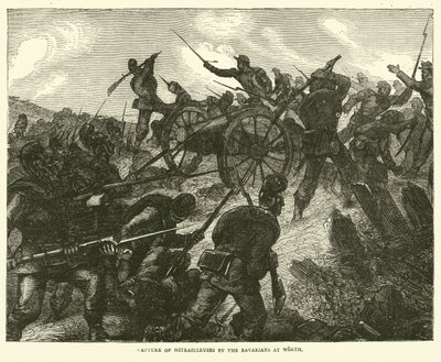 Capture de mitrailleuses par les Bavarois à Worth, août 1870 - English School