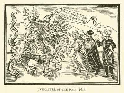Caricature du pape - English School