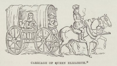 Carrosse de la reine Elizabeth (gravure) - English School
