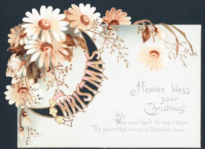 Fleurs en cascade, carte de Noël - English School