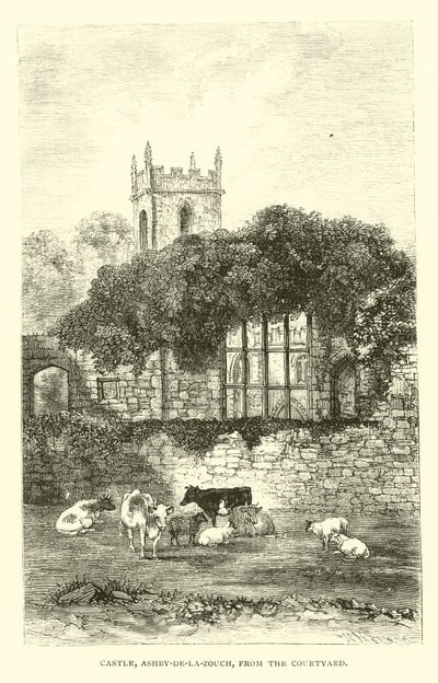 Château, Ashby-de-la-Zouch, depuis la Cour - English School