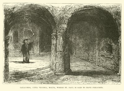Catacombes, Citta Vecchia, Malte, où Saint Paul aurait prêché - English School