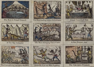 Le château des chats assiégé par les rats - English School