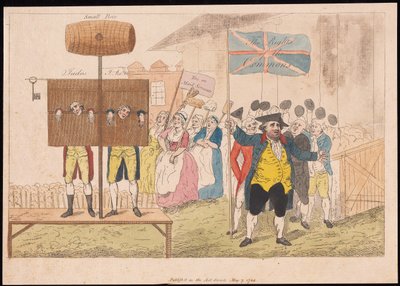 Cecil Wray au Pilori Les Droits des Communes, pub. 1784 - English School