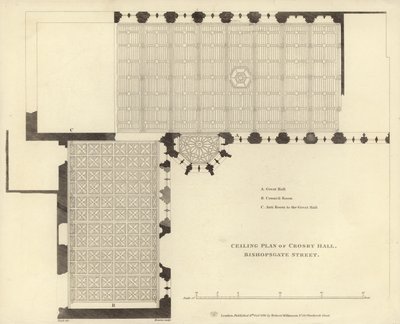 Plan du plafond de Crosby Hall - English School