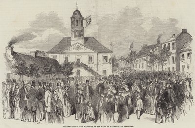 Célébration de la majorité du comte de Dalkeith, à Sanquhar (gravure) - English School