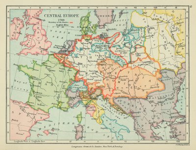 Europe centrale (lithographie couleur) - English School
