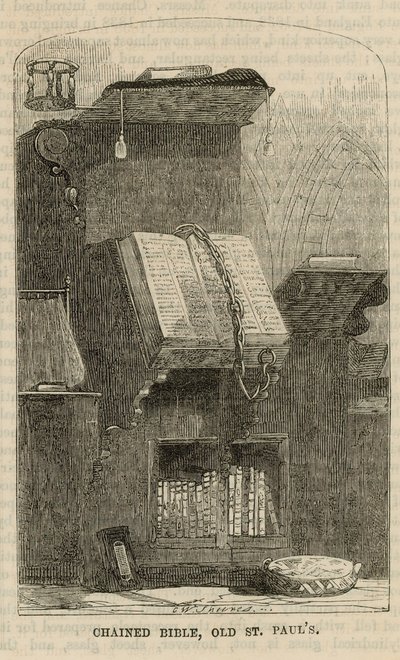 Bible enchaînée, vieille cathédrale Saint-Paul - English School