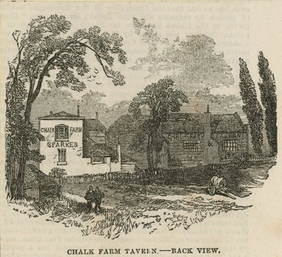 Chalk Farm Tavern, Londres, vue arrière - English School