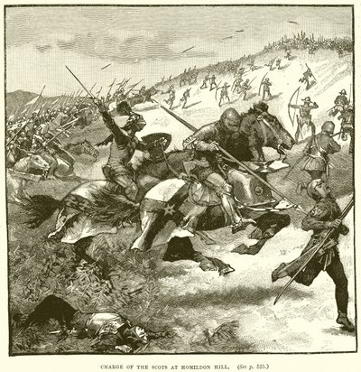 Charge des Écossais à Hamildon Hill - English School