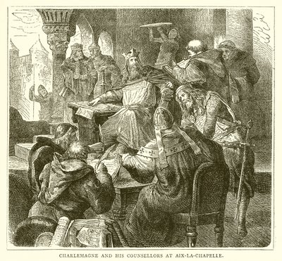 Charlemagne et ses conseillers à Aix-la-Chapelle - English School
