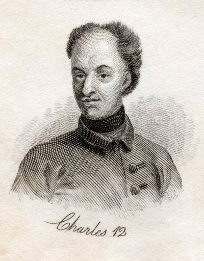 Charles XII, roi de Suède, du Dictionnaire historique de Crabb, publié en 1825 - English School