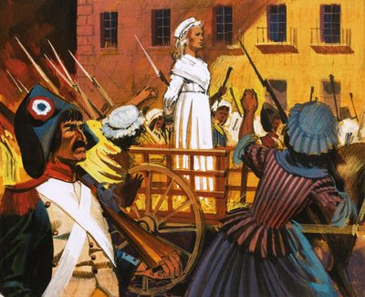 Charlotte Corday en route vers la guillotine - English School