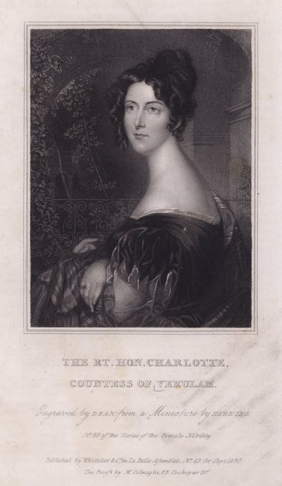 Charlotte, comtesse de Verulam, épouse de James Grimston - English School