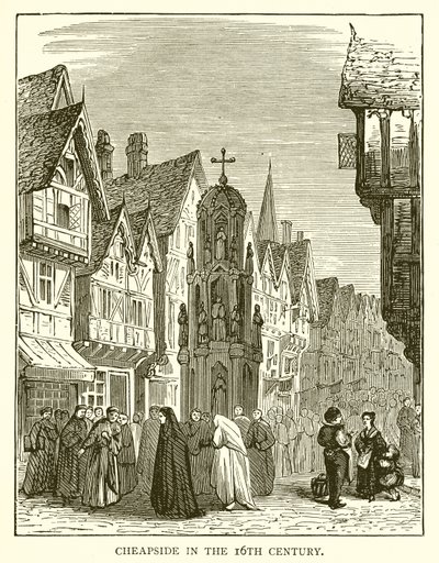 Cheapside au XVIe siècle - English School
