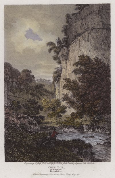 Chee Tor, sur la rivière Wye, Derbyshire - English School