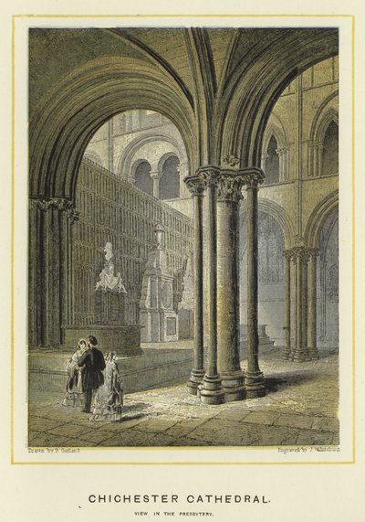 Cathédrale de Chichester, vue dans le presbytère - English School