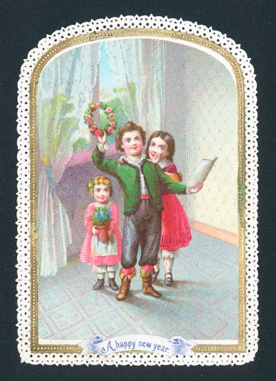 Enfants avec une couronne et des fleurs - English School