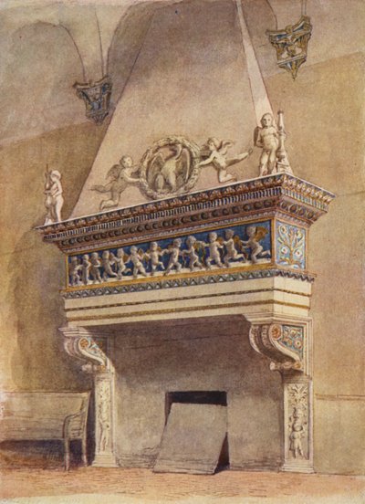 Cheminée delle Agneli, Palais Ducal, Urbino, Italie - English School