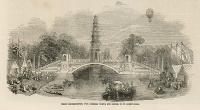 Pagode chinoise et pont dans St James