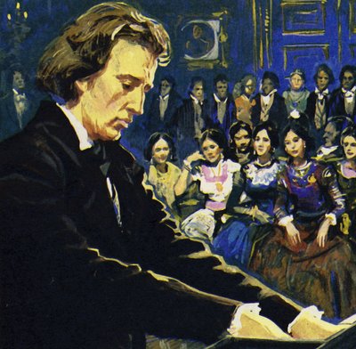 Chopin jouait principalement dans les salons des riches - English School