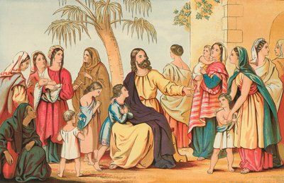 Christ bénissant les petits enfants - English School