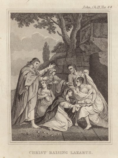 Le Christ ressuscitant Lazare - English School