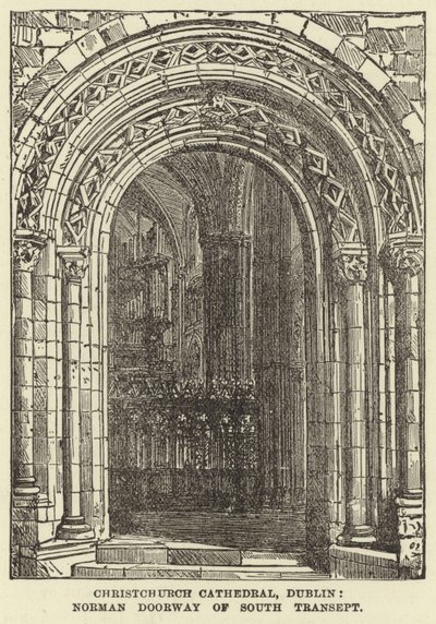 Cathédrale de Christchurch, Dublin, Portail normand du transept sud - English School