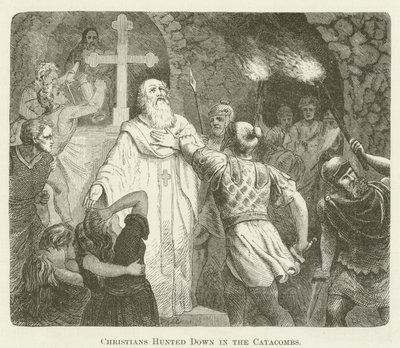 Chrétiens Pourchassés dans les Catacombes - English School