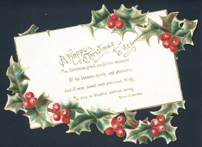 Rime de Noël, Carte de Noël - English School