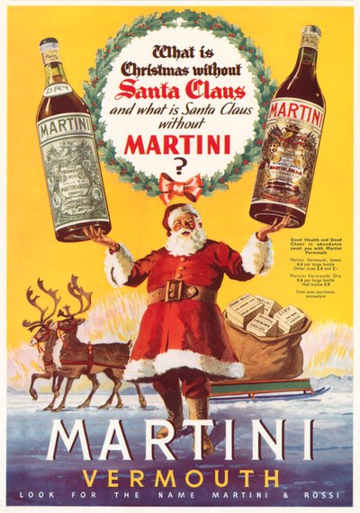 Publicité de Noël pour le vermouth Martini - English School