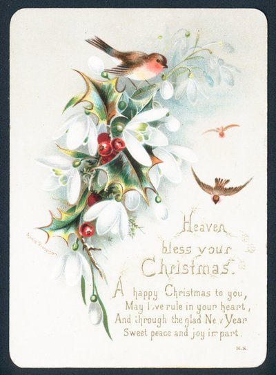 Carte de Noël - Que le ciel bénisse votre Noël - English School