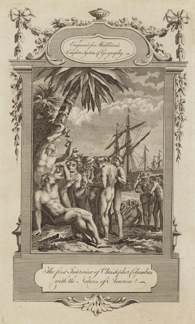 Christophe Colomb avec les indigènes - English School