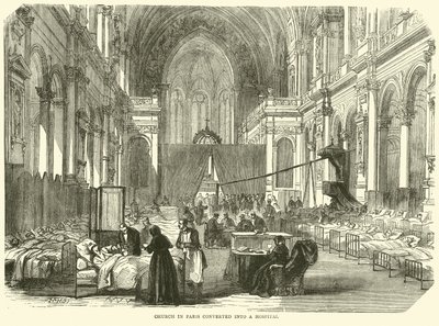 Église à Paris convertie en hôpital, novembre 1870 - English School