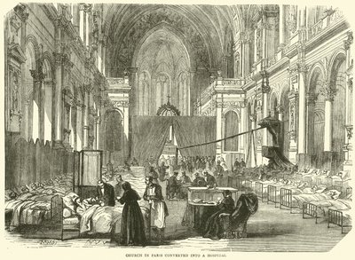 Église à Paris convertie en hôpital, novembre 1870 - English School