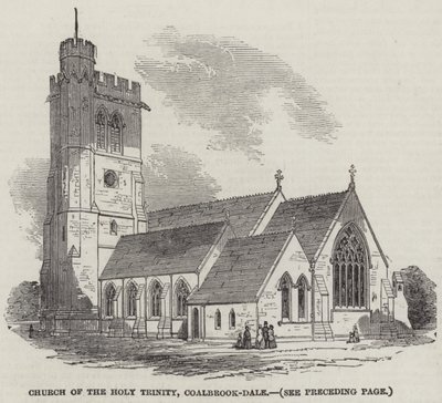 Église de la Sainte-Trinité, Coalbrook-Dale (gravure) - English School