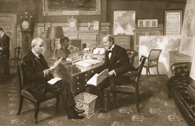 Churchill et Fisher au travail : le Premier Lord dans son bureau à l