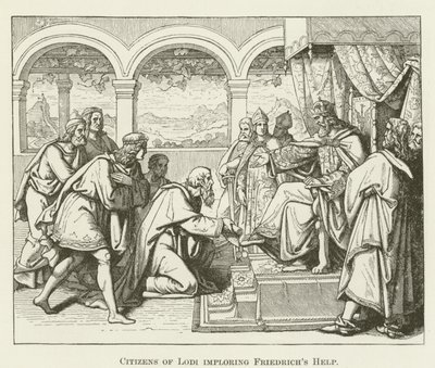 Les citoyens de Lodi implorant l