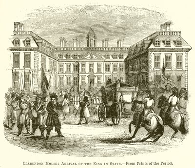 Maison Clarendon : arrivée du roi en état - English School