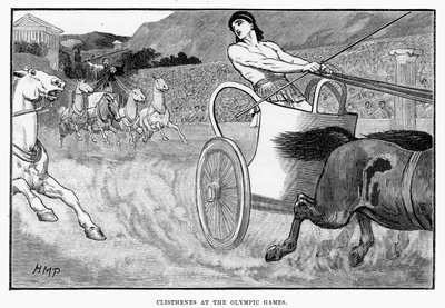 Clisthène aux Jeux Olympiques, illustration de l