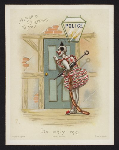 Clown frappant à la porte d