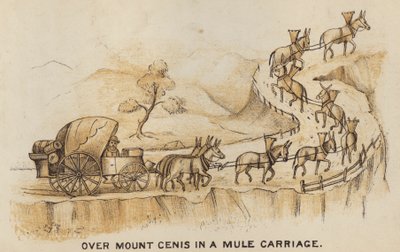 Coches et coaching : Sur le mont Cenis en voiture à mulets - English School