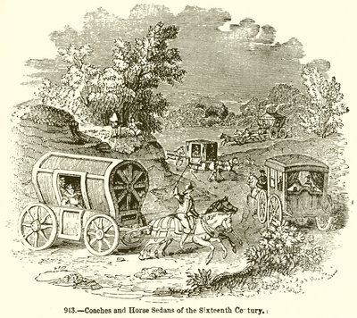 Carrosses et chaises à porteurs du XVIe siècle - English School