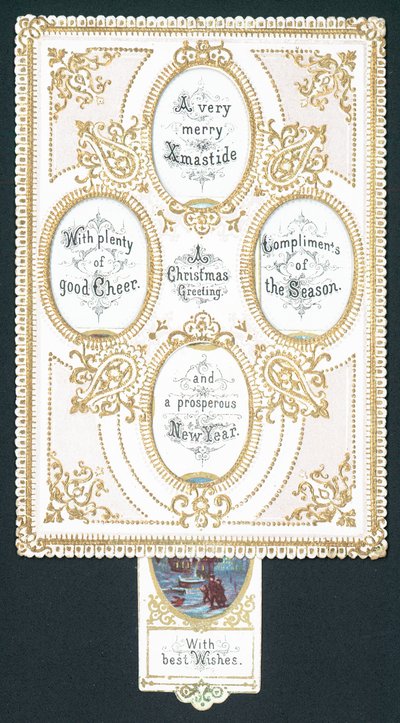 Collage de vœux de Noël, carte de Noël - English School