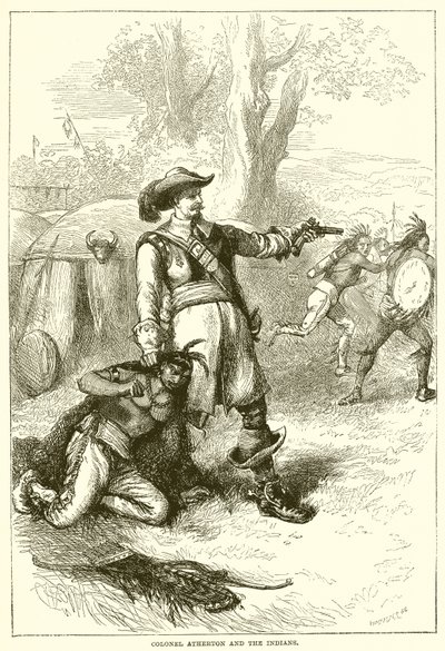 Colonel Atherton et les Indiens - English School